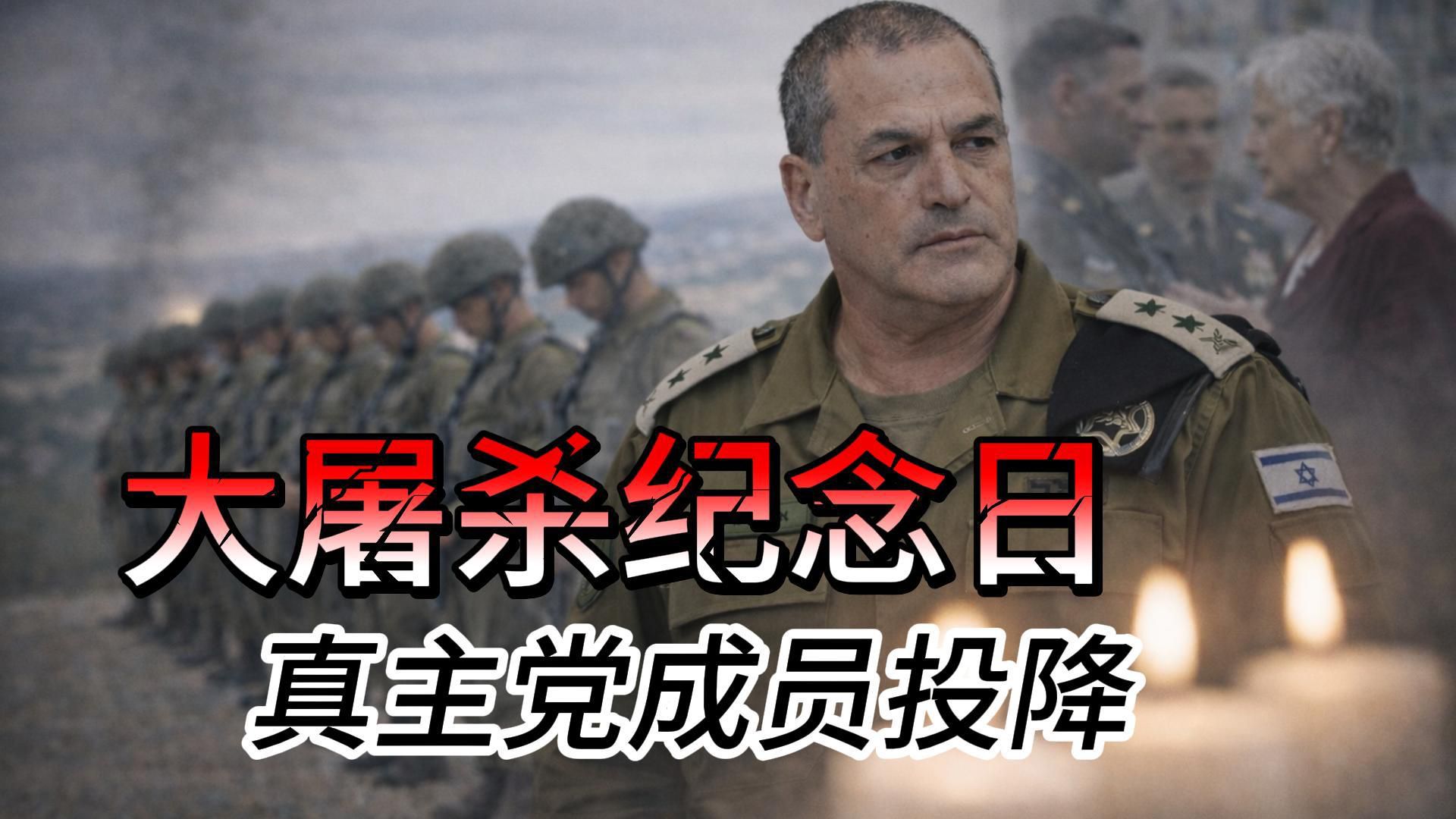 在全国警报响起时，驻扎在黎巴嫩、叙利亚、犹太和撒玛利亚以及加沙地带的以色列国防军部队集体肃立默哀,以  ...